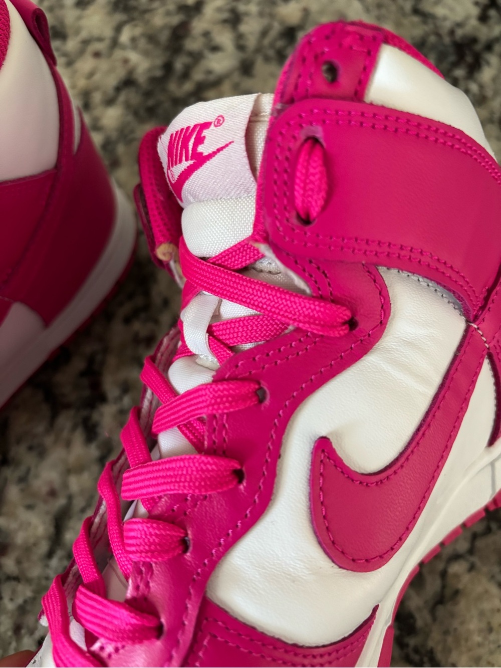 Nike Women’s High-Top Sneakers - White & Hot Pink - Picture 9 of 14